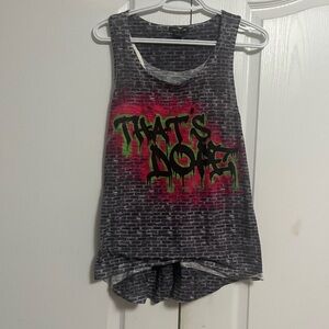 NWOT Gray/Pink/Green “That’s Dope” Graphic Tank Top